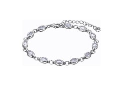 Серебряный браслет с фианитом