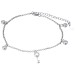 Браслет на ногу из серебра с фианитом