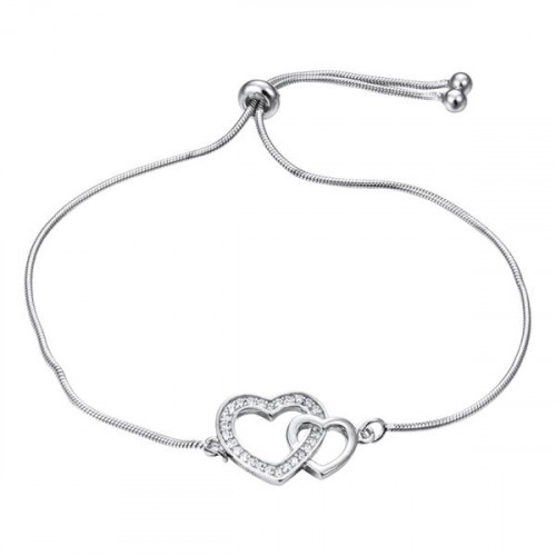 Серебряный браслет с фианитом