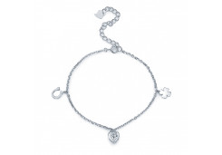 Серебряный браслет с фианитом