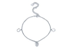 Серебряный браслет с фианитом