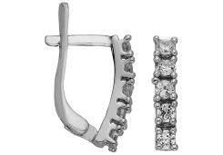 Серебряные cерьги с фианитом