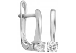 Серебряные cерьги с фианитом