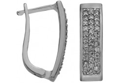 Серебряные cерьги с фианитом