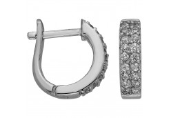 Серебряные cерьги с фианитом