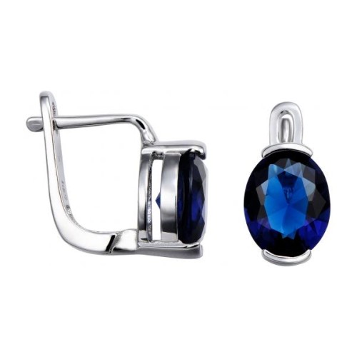 Серебряные cерьги с фианитом