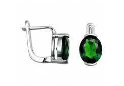 Серебряные cерьги с фианитом