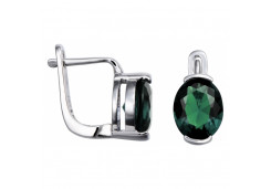 Серебряные cерьги с кварцем