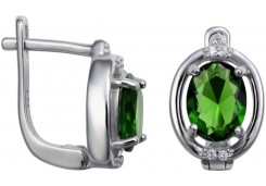 Серебряные cерьги с фианитом