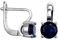 Серебряные cерьги с фианитом