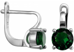 Серебряные cерьги с фианитом