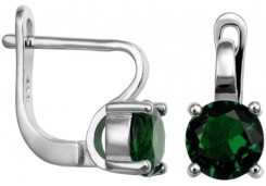 Серебряные cерьги с фианитом