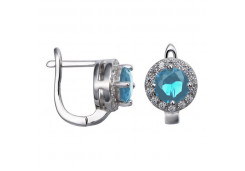 Серебряные cерьги с фианитом