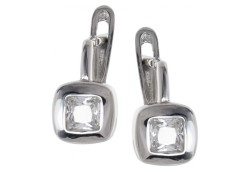 Серебряные cерьги с фианитом