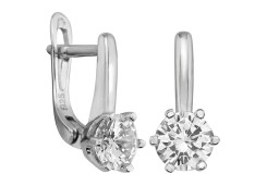 Серебряные cерьги с фианитом