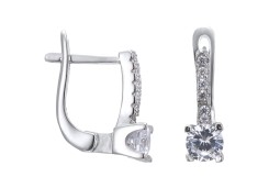 Серебряные cерьги с фианитом
