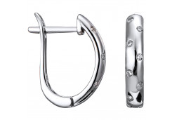 Серебряные cерьги с фианитом