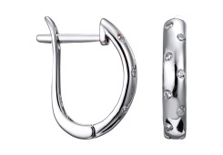 Серебряные cерьги с фианитом