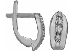 Серебряные cерьги с фианитом