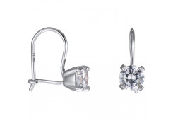Серебряные cерьги с фианитом