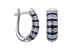 Серебряные cерьги с фианитом