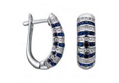 Серебряные cерьги с фианитом