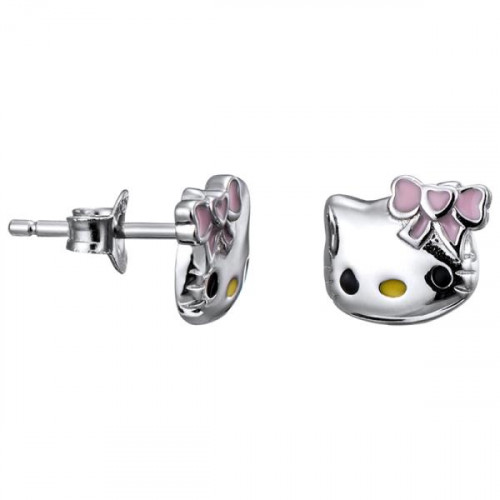 Серебряные cерьги пусеты (гвоздики) с эмалью