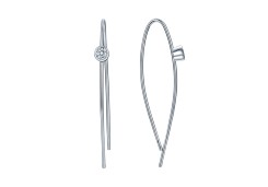 Серебряные cерьги с фианитом