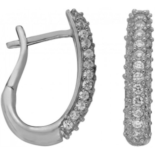 Серебряные cерьги с фианитом