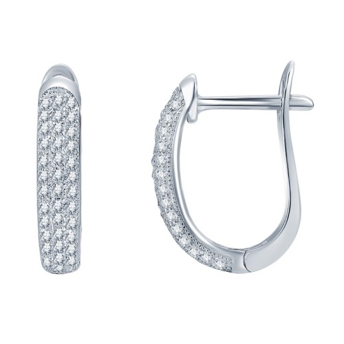 Серебряные cерьги с фианитом