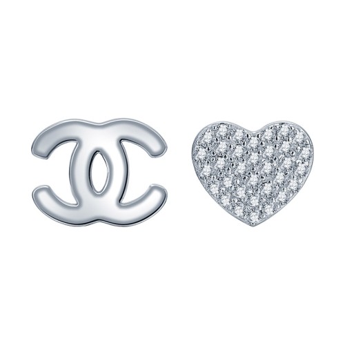 Серебряные cерьги пусеты (гвоздики) с фианитом