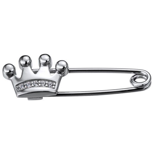 Брошь из серебра с фианитом