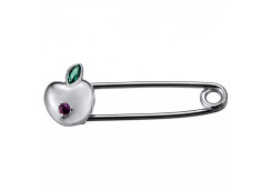 Брошь из серебра с фианитом