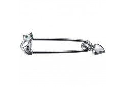 Брошь из серебра с фианитом