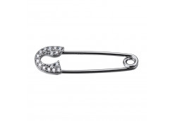 Брошь из серебра с фианитом