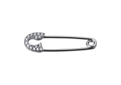 Брошь из серебра с фианитом