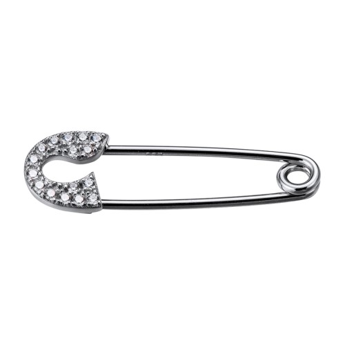 Брошь из серебра с фианитом