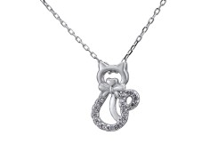 Серебряное колье с фианитом