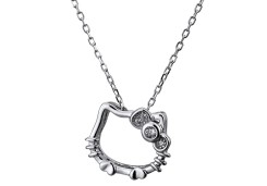 Серебряное колье с фианитом