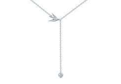 Серебряное колье с фианитом