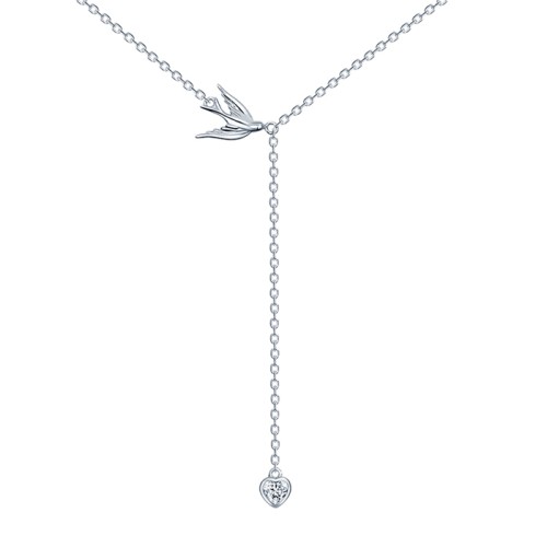 Серебряное колье с фианитом