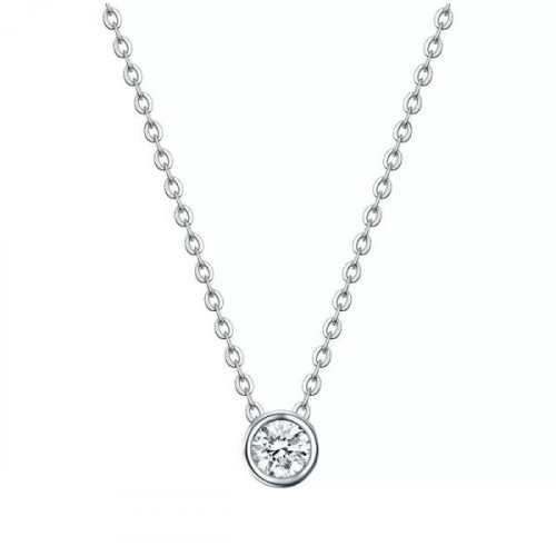 Серебряное колье с фианитом