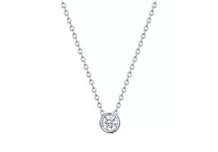 Серебряное колье с фианитом