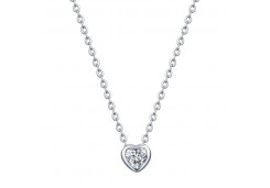 Серебряное колье с фианитом