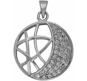 Серебряная подвеска с фианитом