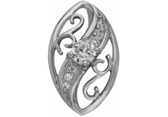 Серебряная подвеска с фианитом