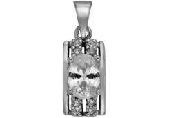 Серебряная подвеска с фианитом