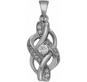 Серебряная подвеска с фианитом