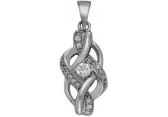 Серебряная подвеска с фианитом