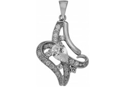 Серебряная подвеска с фианитом